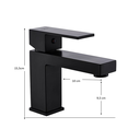 Ver imagem 4 de Torneira Banheiro Monocomando Quadrada Baixa Preta