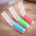 Ver imagem 2 de Rolo Adesivo Tira Pelos Lavável Fiapos Poeira Retrátil Rosa