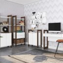 Ver mais imagens de Kit 3 Estantes para Livros 4 Portas Biblioteca AZ Premium Espresso Móveis