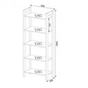 Ver imagem 5 de Kit 3 Estantes para Livros 4 Portas Biblioteca AZ Premium Espresso Móveis