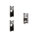 Ver imagem 2 de Kit 3 Estantes para Livros 4 Portas Biblioteca AZ Premium Espresso Móveis