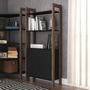 Ver imagem 6 de Kit 3 Estantes para Livros 4 Portas Biblioteca AZ Premium Espresso Móveis