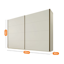 Ver imagem 4 de Guarda Roupa Samara 2 Portas Flutuantes 100 MDF - Móveis Europa