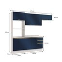 Ver imagem 3 de Armário de Cozinha Completa 100% Mdf 270cm Branco/azul Profundo Celeste Kappesberg