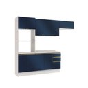 Ver imagem 2 de Armário de Cozinha Completa 100% Mdf 270cm Branco/azul Profundo Celeste Kappesberg