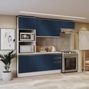 Ver imagem 5 de Armário de Cozinha Completa 100% Mdf 270cm Branco/azul Profundo Celeste Kappesberg