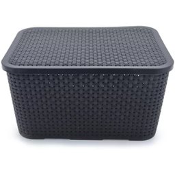 6 X Caixa Organizadora Plástica Rattan 15 Litros com Tampa - 7 6 X Caixa Organizadora Plástica Rattan 15 Litros com Tampa - 7