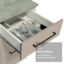 Ver imagem 4 de Armário de Cozinha Compacta 190cm com Cristaleira Agata Madesa Branco Crema