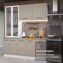 Ver imagem 3 de Armário de Cozinha Compacta 190cm com Cristaleira Agata Madesa Branco Crema