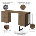 Ver imagem 3 de Conjunto Escritorio Industrial Mesa e Gaveteiros Frame Munique Kappesberg