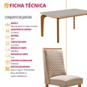Ver imagem 7 de Mesa de Jantar Liz 180cm Tampo MDF Vidro Canto Copo com 6 Cadeiras Carolina