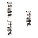 Ver imagem 2 de Kit 3 Estantes para Livros 15 Prateleiras Biblioteca AZ Premium Espresso Móveis