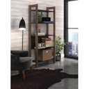 Ver imagem 6 de Kit 3 Estantes para Livros 15 Prateleiras Biblioteca Az Premium Espresso Móveis Preto/Nogal