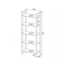 Ver imagem 5 de Kit 3 Estantes para Livros 15 Prateleiras Biblioteca AZ Premium Espresso Móveis