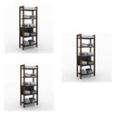 Ver imagem 2 de Kit 3 Estantes para Livros 15 Prateleiras Biblioteca AZ Premium Espresso Móveis