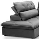 Ver imagem 6 de Sofá 3 Lugares Retrátil Reclinável Chaise Esquerdo 258cm Bergen F04 Veludo Grafite - Lyam Decor