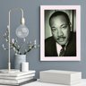 Quadro Martin Luther King- Fotografia 33x24cm:madeira Branca - 2