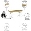 Ver imagem 4 de Conjunto Escritório Home Office 3 Peças Darte A06 Olmo-branco - Mpozenato