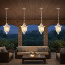 Ver imagem 4 de Kit 8 Pendentes Bivolt Internos Externos Brancos Luminárias de Teto Lustre Dital Modena