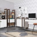 Ver imagem 6 de Kit 3 Estantes para Livros AZ Biblioteca 6 Portas Premium Espresso Móveis