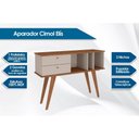 Ver imagem 2 de Aparador de Sala Jantar Elis 2 Gavetas 3 Nichos Savana c/ Off White - Cimol