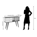 Ver imagem 3 de Aparador de Sala Jantar Elis 2 Gavetas 3 Nichos Savana c/ Off White - Cimol