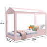 Cama Casinha Montessoriana Crystal 100% Mdf Solteiro Rosa - 5