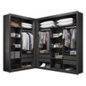 Closet Modulado 6 Gavetas Preto Amoudi Móveis - 1