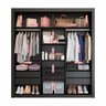 Closet Modulado 6 Gavetas Preto Amoudi Móveis - 6