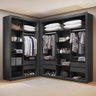 Closet Modulado 6 Gavetas Preto Amoudi Móveis - 2