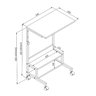 Mesa Auxiliar Móvel com Regulagem de Altura Artetube  - 4