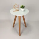 Ver imagem 5 de Mesa Lateral com Vidro 50x40cm Pés Palito 