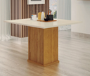 Ver imagem 1 de Mesa de Jantar 4 Lugares Tampo Mdf/vidro Napoli 90cm Canto Copo - Leifer Móveis - Freijó/freijó Deco