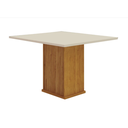 Ver imagem 2 de Mesa de Jantar 4 Lugares Tampo Mdf/vidro Napoli 90cm Canto Copo - Leifer Móveis - Freijó/freijó Deco