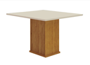 Ver imagem 2 de Mesa de Jantar 4 Lugares Tampo Mdf/vidro Napoli 90cm Canto Copo - Leifer Móveis - Freijó/freijó Deco