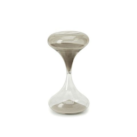 Ampulheta Decorativa em Vidro Fumê de 30 Minutos Grande Mart:fumê