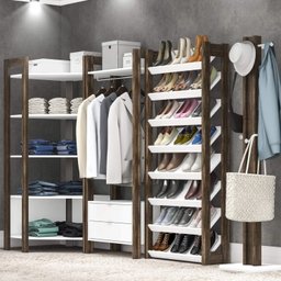 Estante de Canto 5 Prateleiras 136cmx166cm AZ - 9