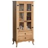 Cristaleira 2 Gavetas Madeira Maciça Portas Vidro D112 Mel Shop Jm - 5