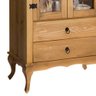 Cristaleira 2 Gavetas Madeira Maciça Portas Vidro D112 Mel Shop Jm - 7