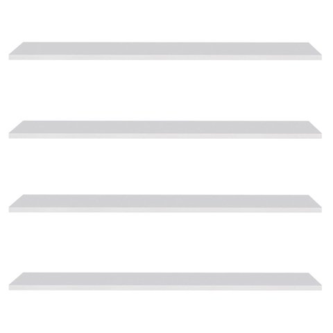 Prateleira Flutuante Multiuso Kit 4 Suporte Invisível 91cm Yara Branco - Lumil Lumil Móveis