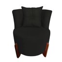 Ver imagem 2 de Kit Namoradeira + 2 Poltronas Decorativa Luna Suede Preto