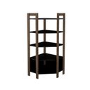 Ver imagem 6 de Estante de Canto 5 Prateleiras 136CMX166CM Az Preto/Nogal
