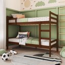 Ver imagem 1 de Beliche de Madeira Maciça para Colchão 88x188cm Multimóveis Cr35272 Walnut