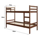 Ver imagem 3 de Beliche de Madeira Maciça para Colchão 88x188cm Multimóveis Cr35272 Walnut