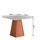 Ver imagem 3 de Conjunto Sala de Jantar Mesa Trento Quadrada 4 Cadeiras Santiago Dobuê Madeirado Off White