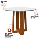 Ver imagem 4 de Mesa de Jantar Tampo com Vidro Lara 135 cm Off White Base Ypê - D’Rossi