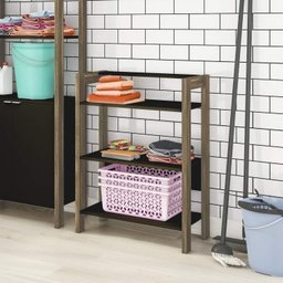 Conjunto 2 Estantes para Livros AZ Biblioteca 1 Alta 1 Baixa Premium Espresso Móveis - 5