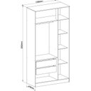 Ver imagem 5 de Guarda Roupa 3 Portas 2 Gavetas Urban 