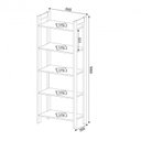 Ver imagem 3 de Kit 2 Estantes para Livros AZ Biblioteca 2 Portas Premium Espresso Móveis