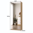 Ver imagem 4 de Sapateira Vertical Moderna 187cm 2 Portas C/ Espelho 100% Mdf Cor:olmo